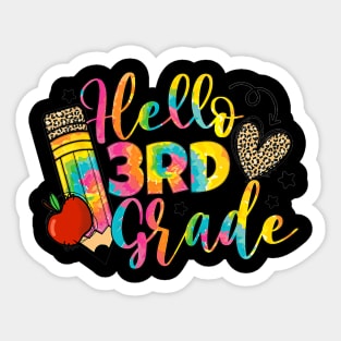 Hello 3rd Grade Back To School Third Grade Teacher Sticker